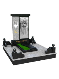 Надгробний гранітний пам'ятник для поховань військових ЗСУ